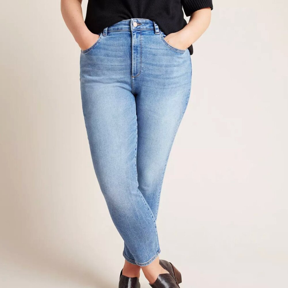 DL 1961 x Marianna Hewitt Chrissy Cropped Ultra High Rise Instasculpt Skinny